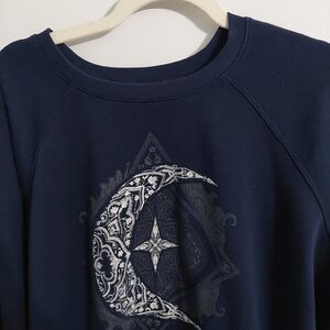 Torrid Navy Plush-Lined Crew Sweatshirt